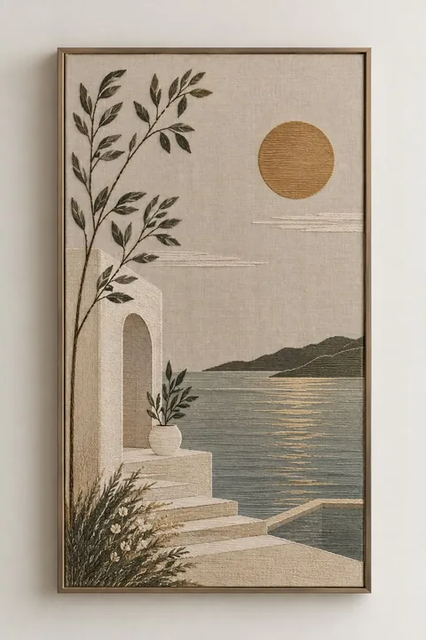 Contemporary embroidered artwork