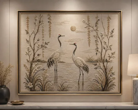 Contemporary embroidered artwork