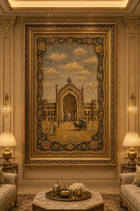 Embroidered heritage textile artwork